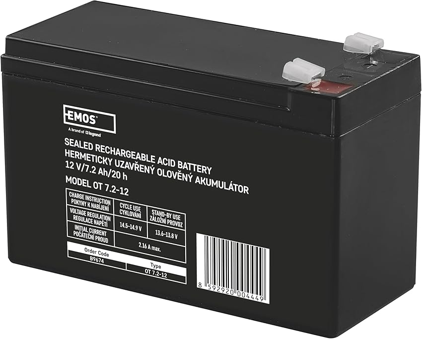 EMOS Batería AGM 12 V 7,2 Ah para SAI 📦