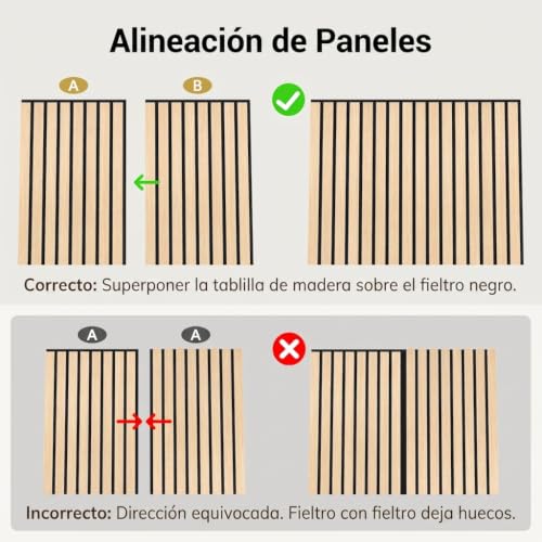 Thumbnail 6 de TONOR 4 Pack Paneles Acústicos Decorativos de Roble 60x30 cm