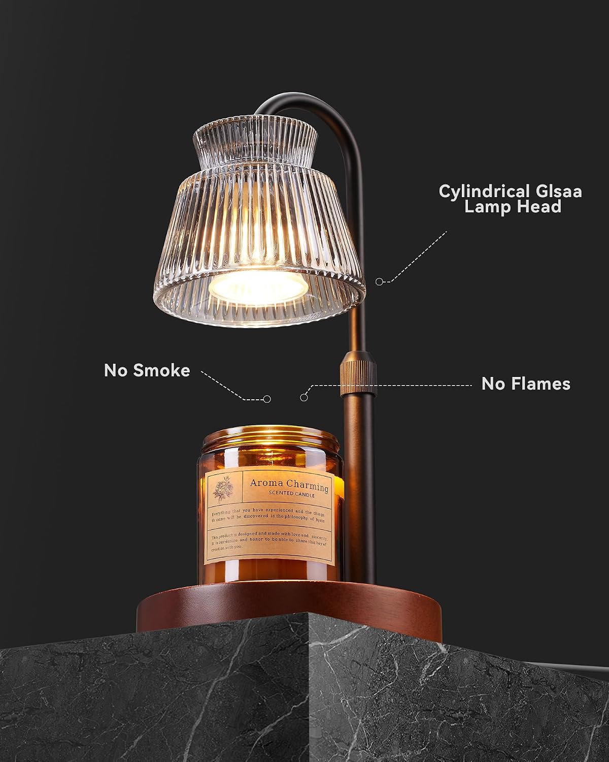 Thumbnail 1 de LISUNAR CWL-G002 Candle Warmer Lamp with Timer, Dimming and Adjustable Height