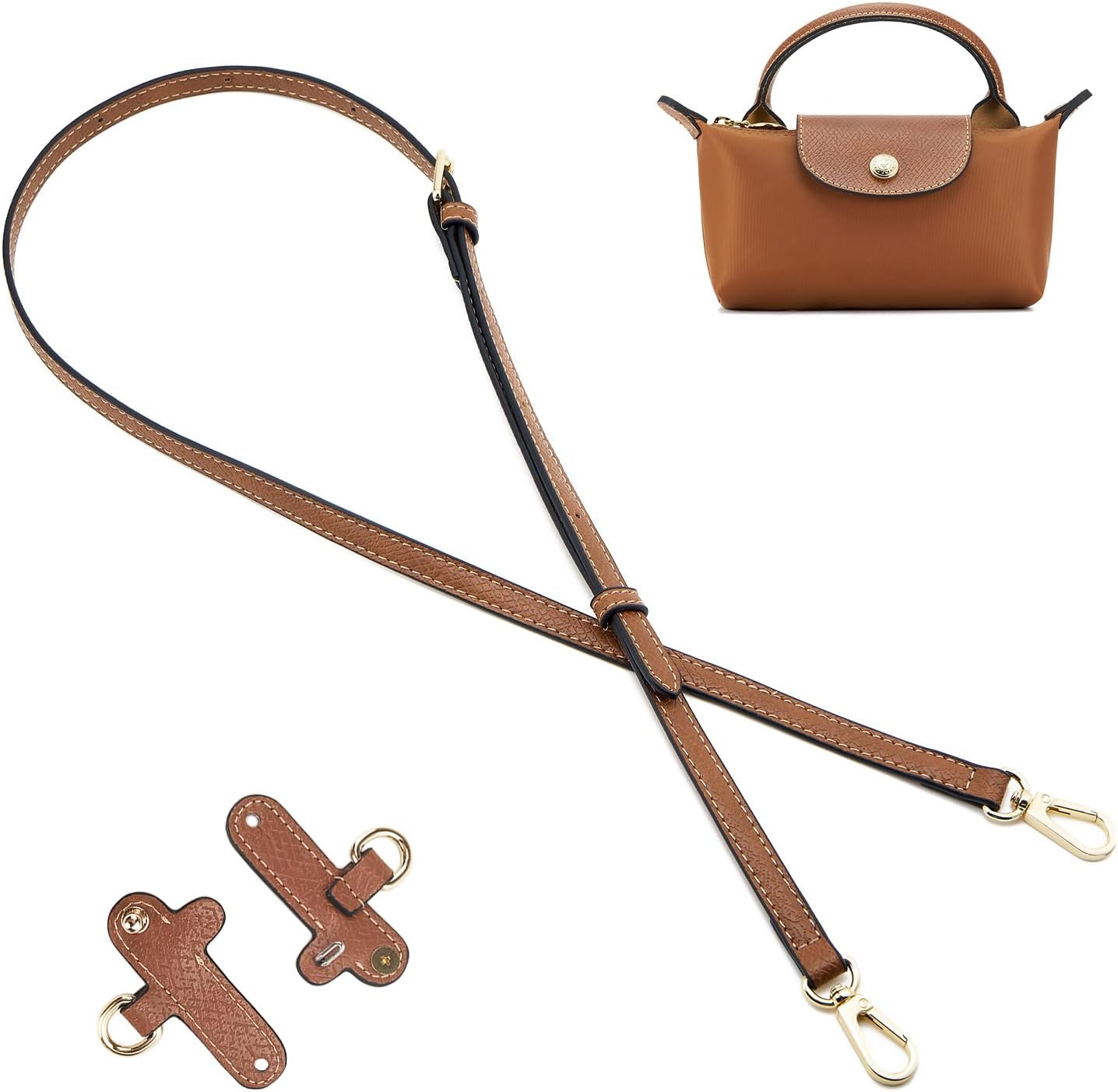 Thumbnail 5 de QIUTIMY Leather Handbag Strap Replacement for Longchamp Bags
