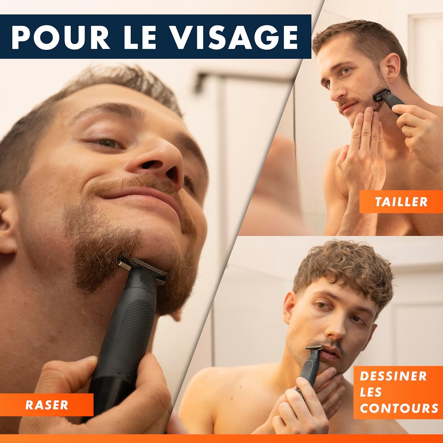 Thumbnail 2 de Gillette Fusion One (Braun) – tondeuse et rasoir électrique homme hybride tout-en-un, tête pivotante, étanche
