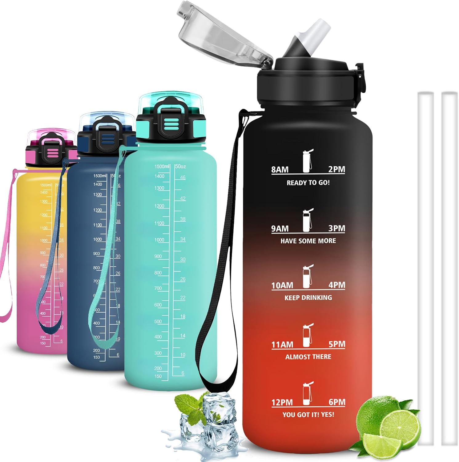 Detalle de Mujigaga Borraccia 1,5 litri con cannuccia