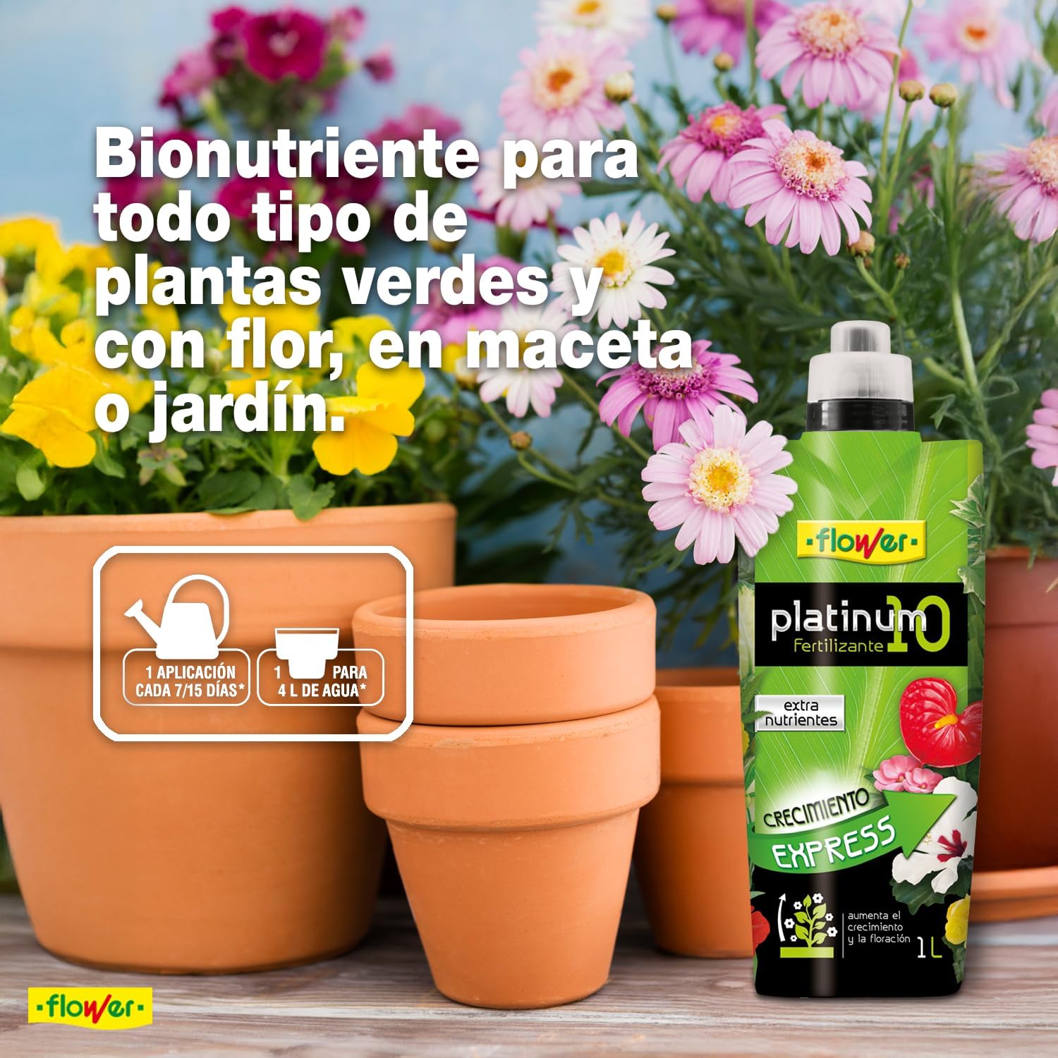 Thumbnail 2 de Flower Fertilizante Líquido Platinum 10 1000 ml 🌱