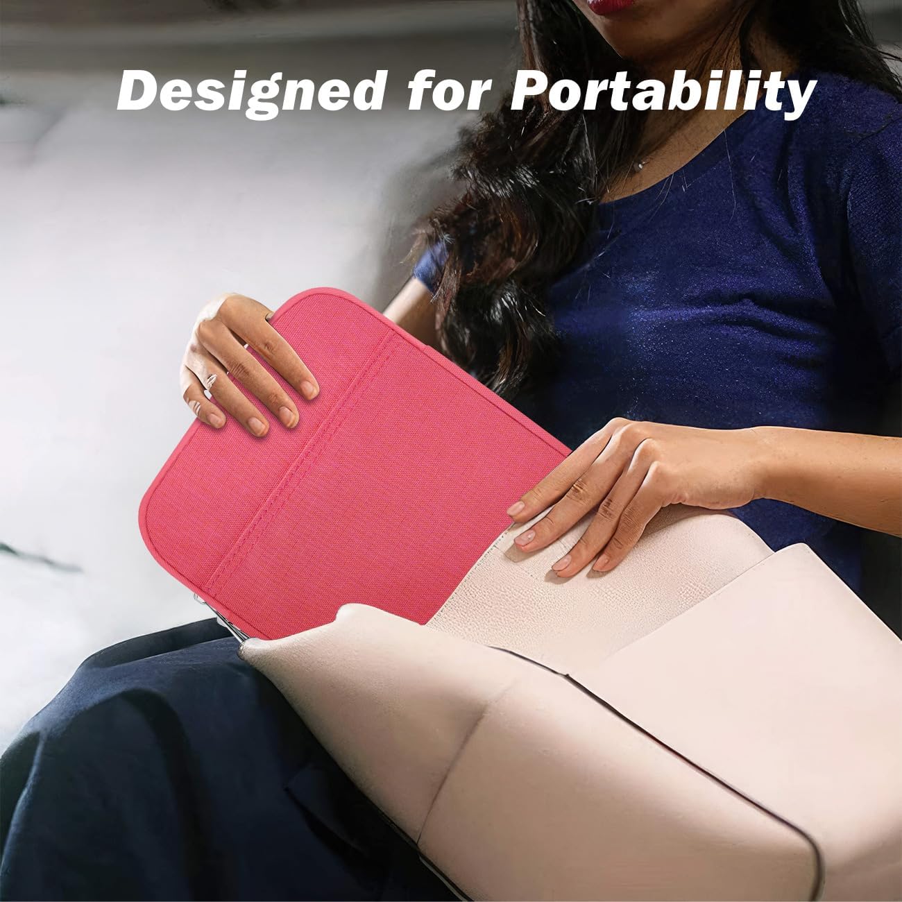 Detalle de Dadanism Tablet Tasche 8–9 Zoll (Wassermelonrosa) – kompatibel mit iPad Mini 7/A17 Pro 8,3" und weiteren 8–9" Tablets