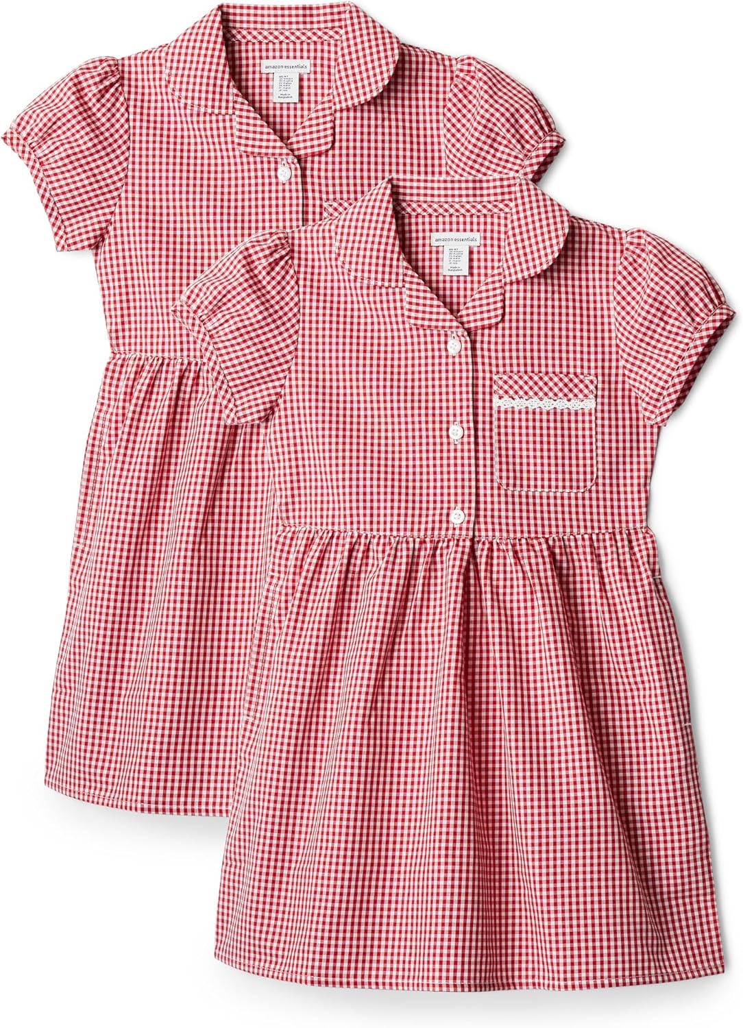 Thumbnail 6 de Amazon Essentials Girls' Gingham School Uniform Dress, Pack of 2