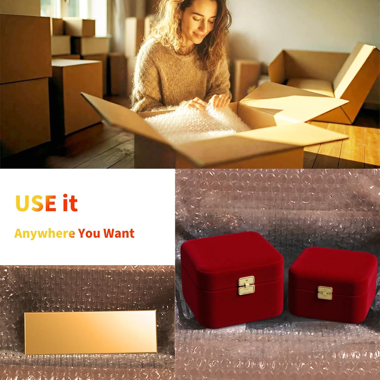 Thumbnail 3 de Bubble Cushioning Wrap 2 Pack (12 Inch x 72 ft) – Perforated Bubble Wrap for Packing, Moving, and Shipping