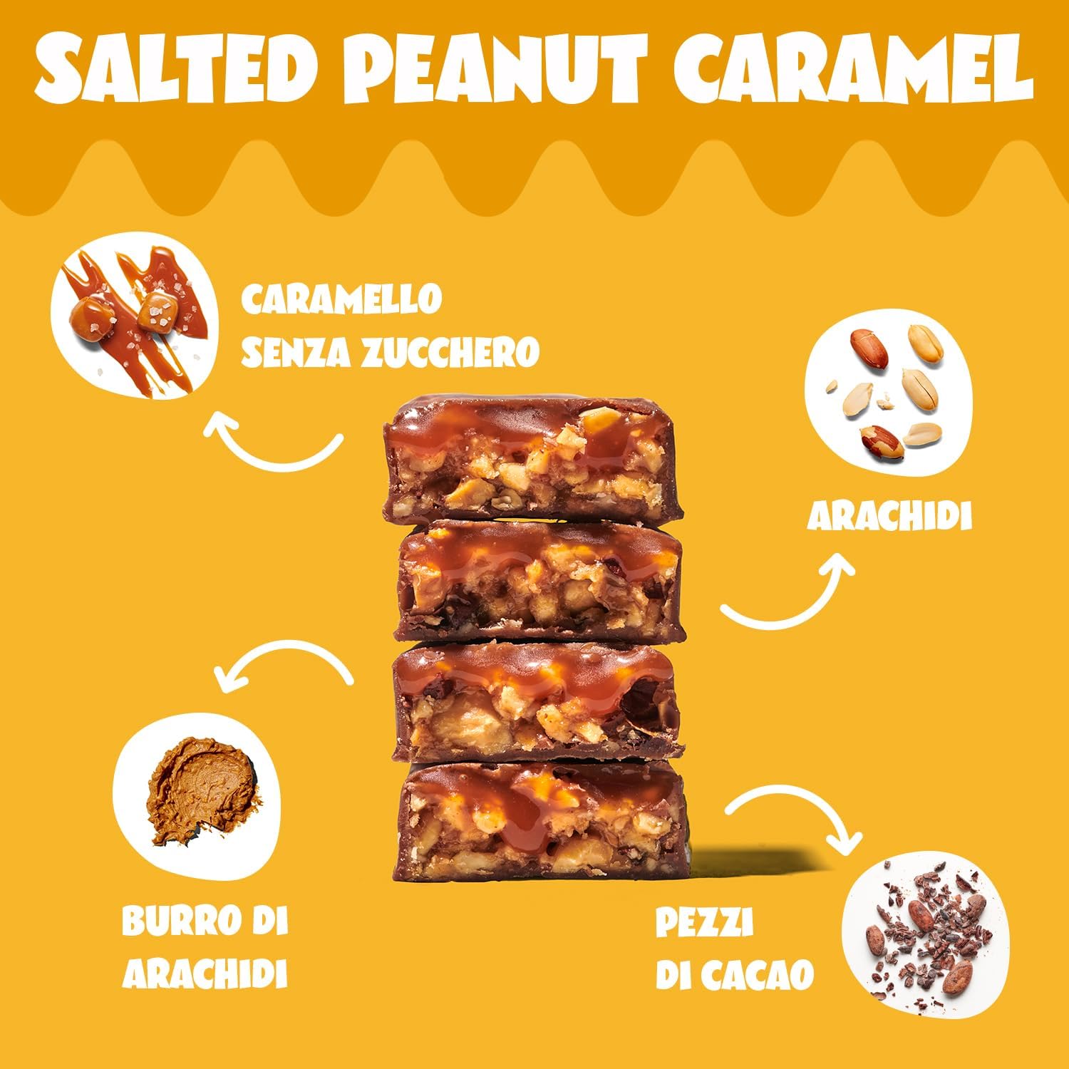 Detalle de AHEAD Barrette Keto Vegane – 16 x 35 g, Salted Peanut: barretta vegana senza zuccheri con 5 g di carboidrati netti