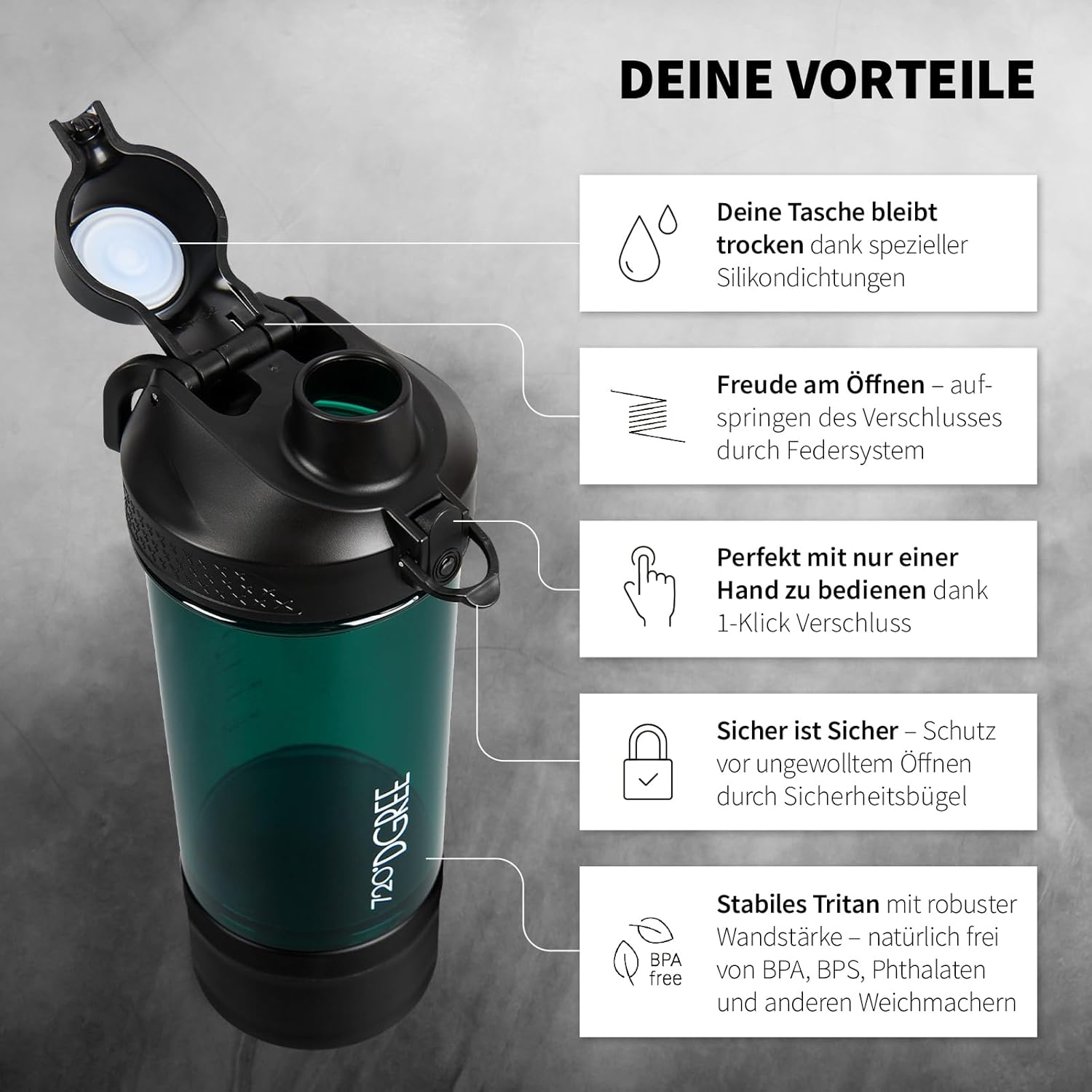 Thumbnail 1 de 720°DGREE uberShaker Protein Shaker 550ml 🏋