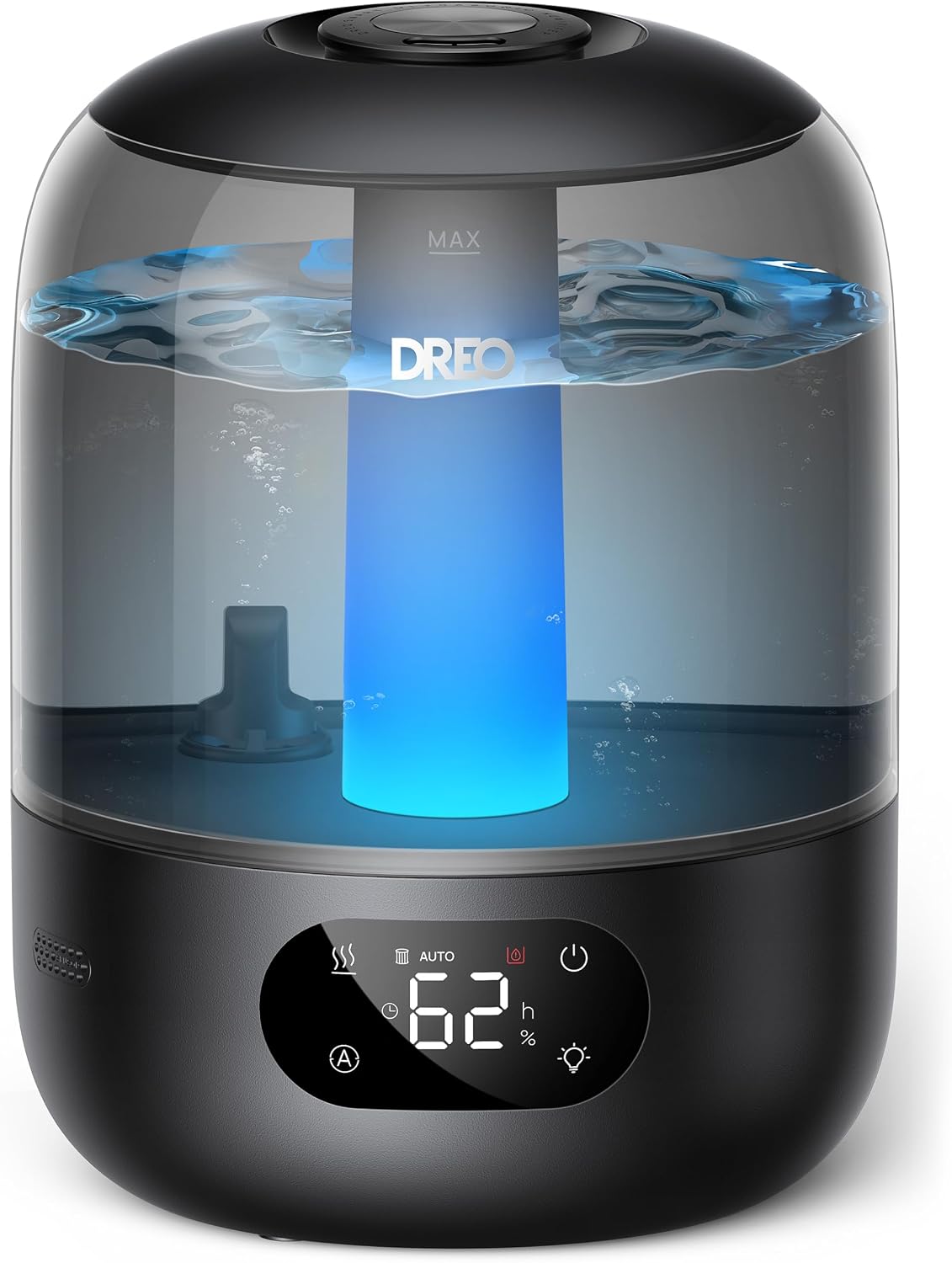 Detalle de DREO DR-HHM006 Black Cool Mist Humidifier, 3 L Top-Fill Tank and Aroma Tray