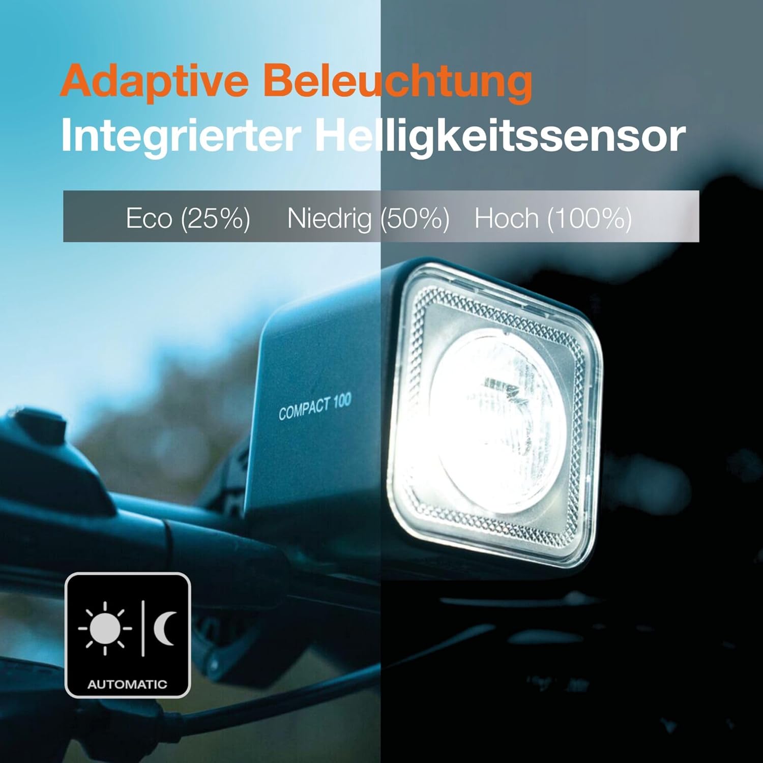 Thumbnail 6 de OSRAM LEDsBIKE COMPACT 100 Set – wiederaufladbares Fahrradlicht-Set mit Bremslicht, StVZO-konform