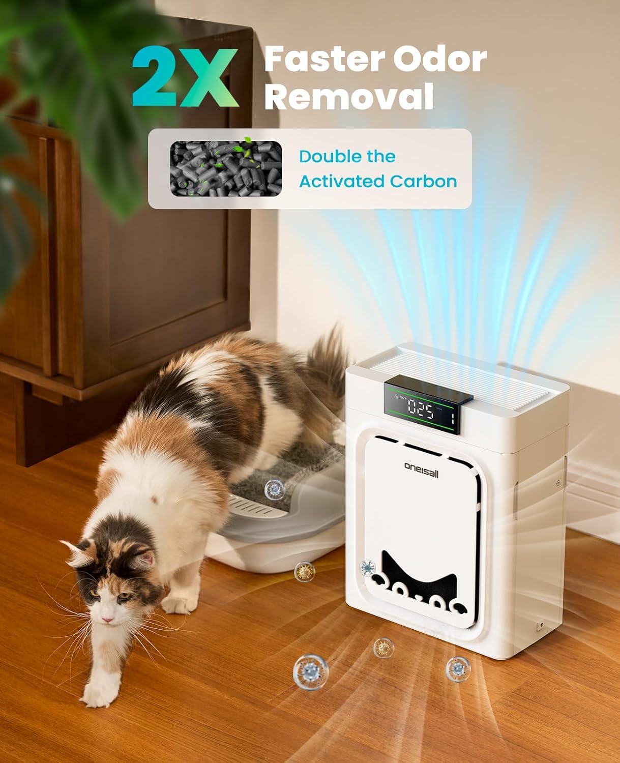 Thumbnail 4 de oneisall Pet Air Purifier PP02 for large rooms (CADR 320 m³/h) with washable double-sided filter