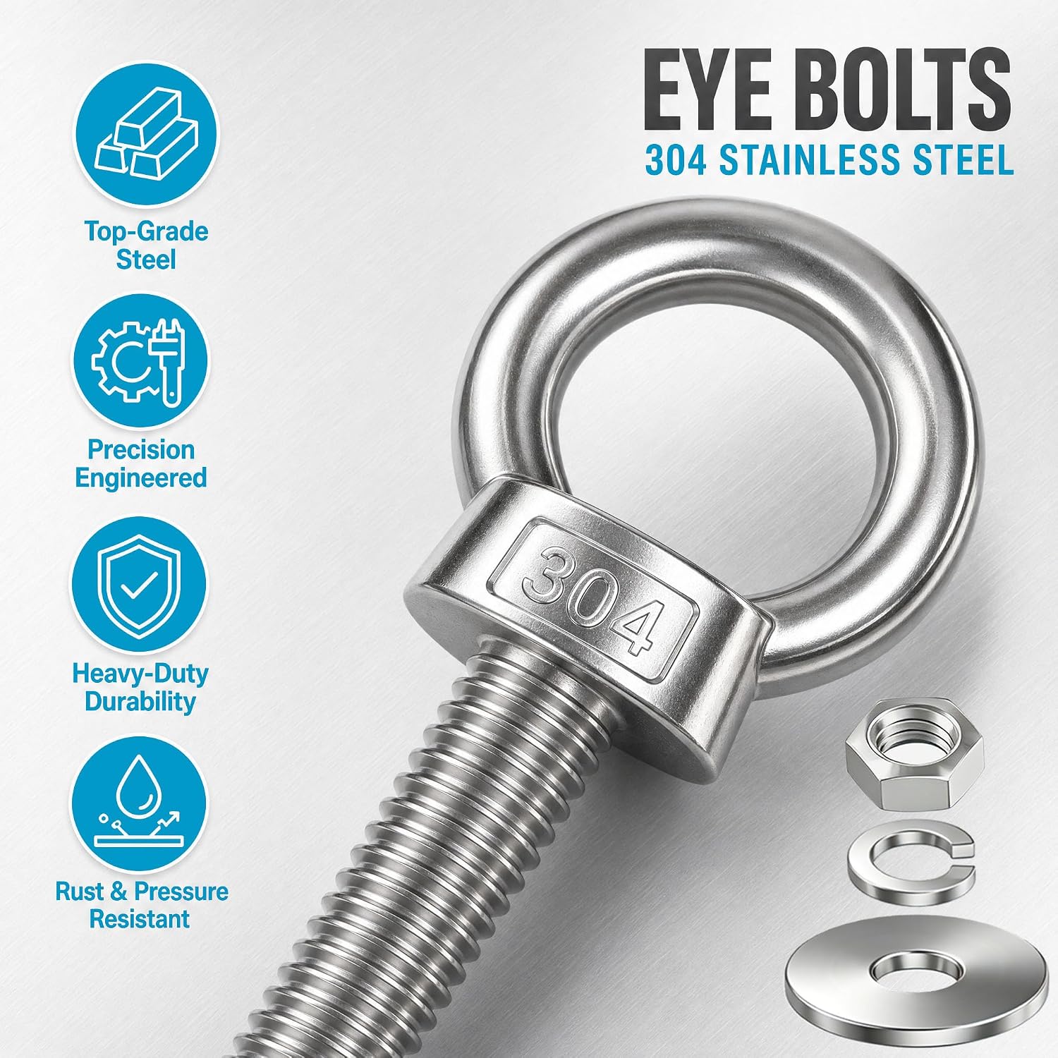 Detalle de Fvqqdw Stainless Steel Eye Bolts, M8