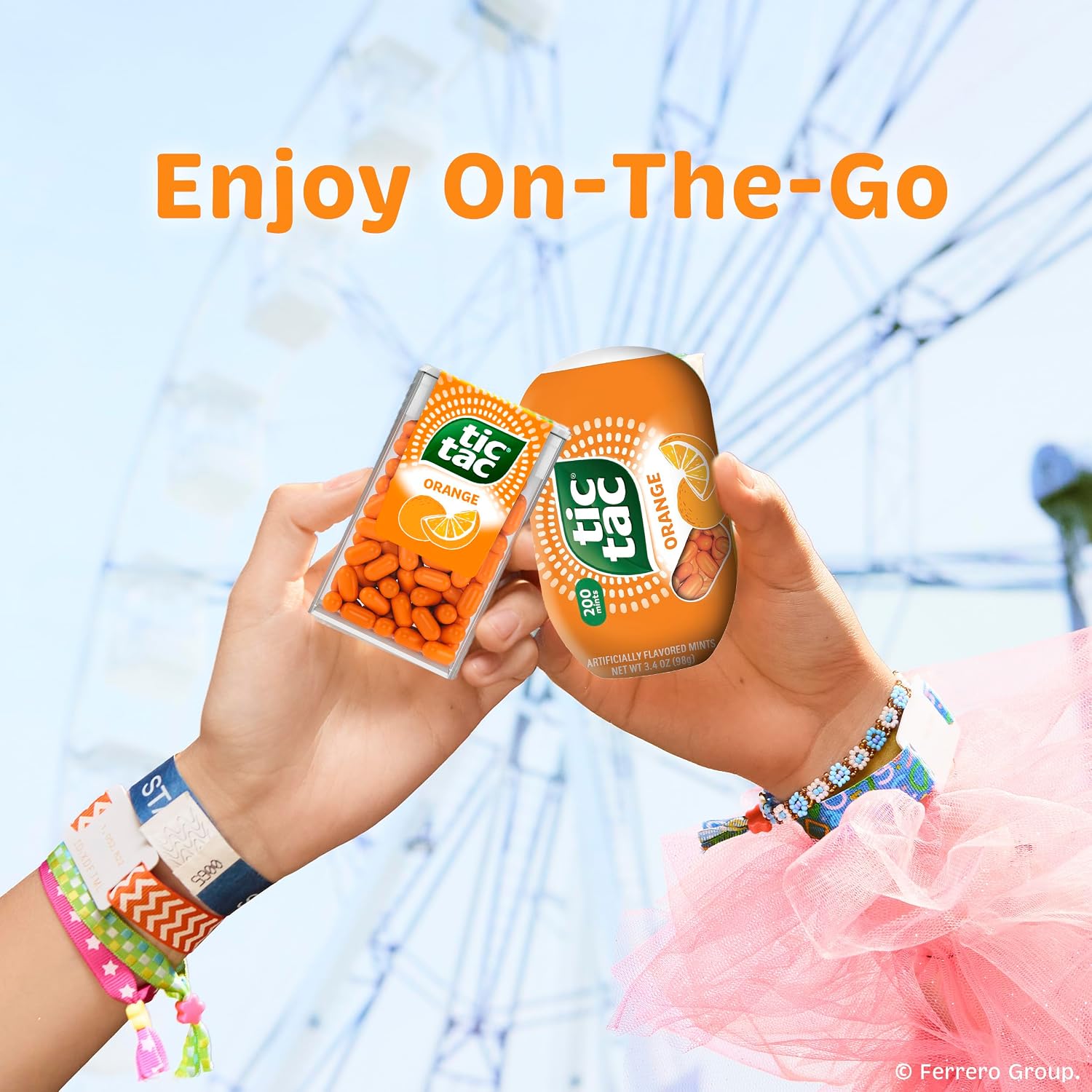Detalle 1 de Tic Tac 00009800009039 Orange Mint Refill Bag, 17.2 oz with Pocket Pack