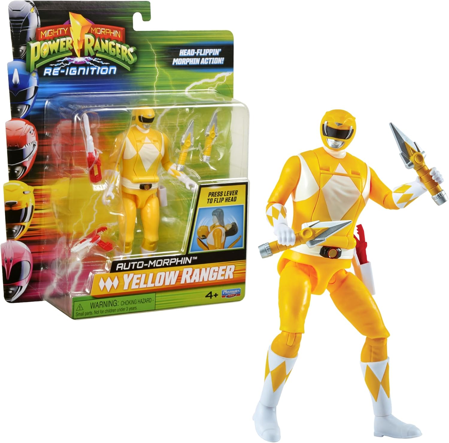 Thumbnail 6 de Power Ranger - Auto-Morphin, Figurine articulée 2-en-1 (Tommy Oliver, Ranger Vert) – 15 cm