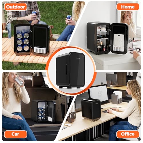 Thumbnail 8 de YASHE Mini Fridge 6 Litre/8 Can: Portable Thermoelectric Cooler for Bedroom, Dorm, Car and More