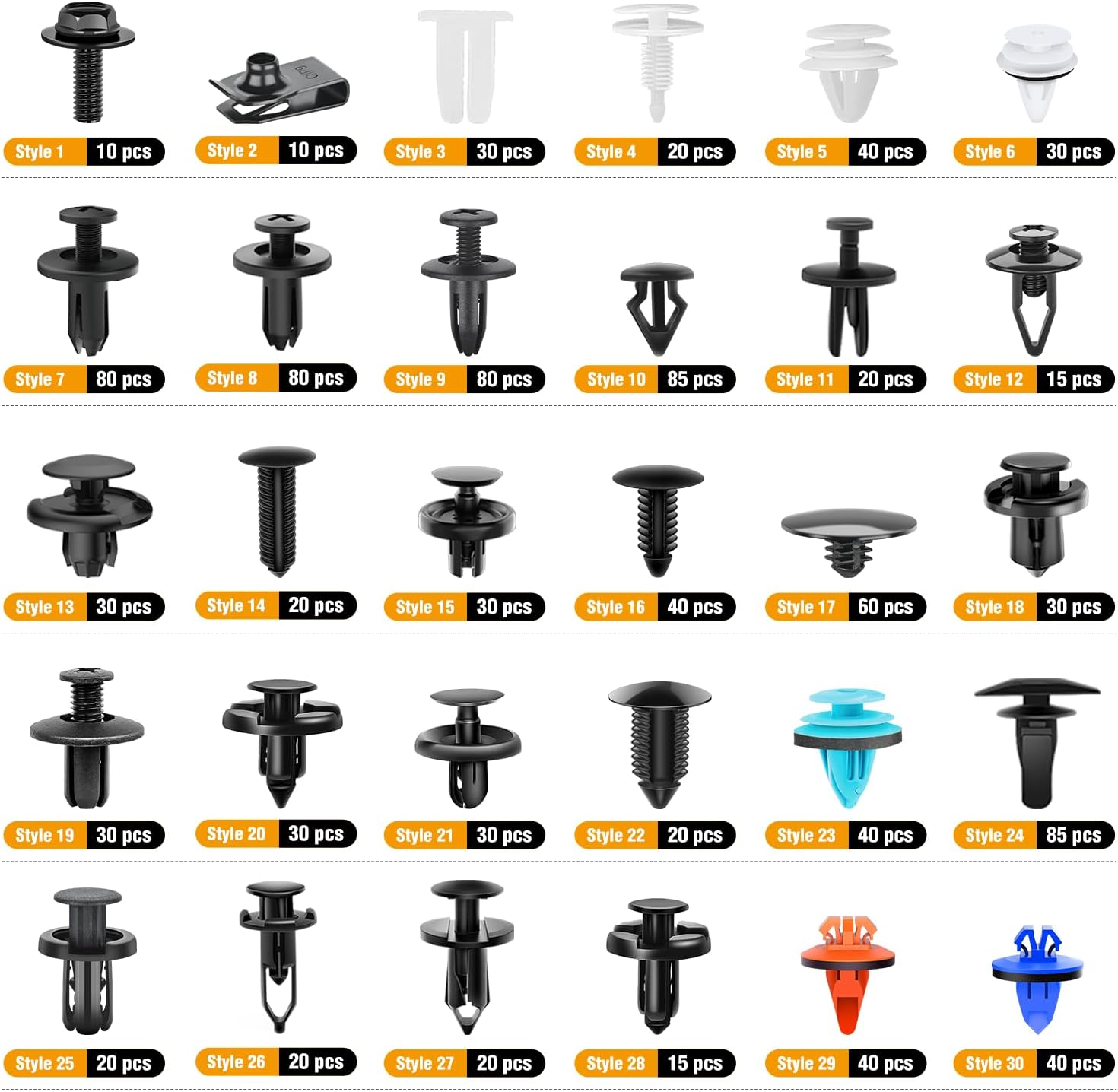 Thumbnail 2 de GOOACC 1045Pcs Car Push Retainer Clips Kit