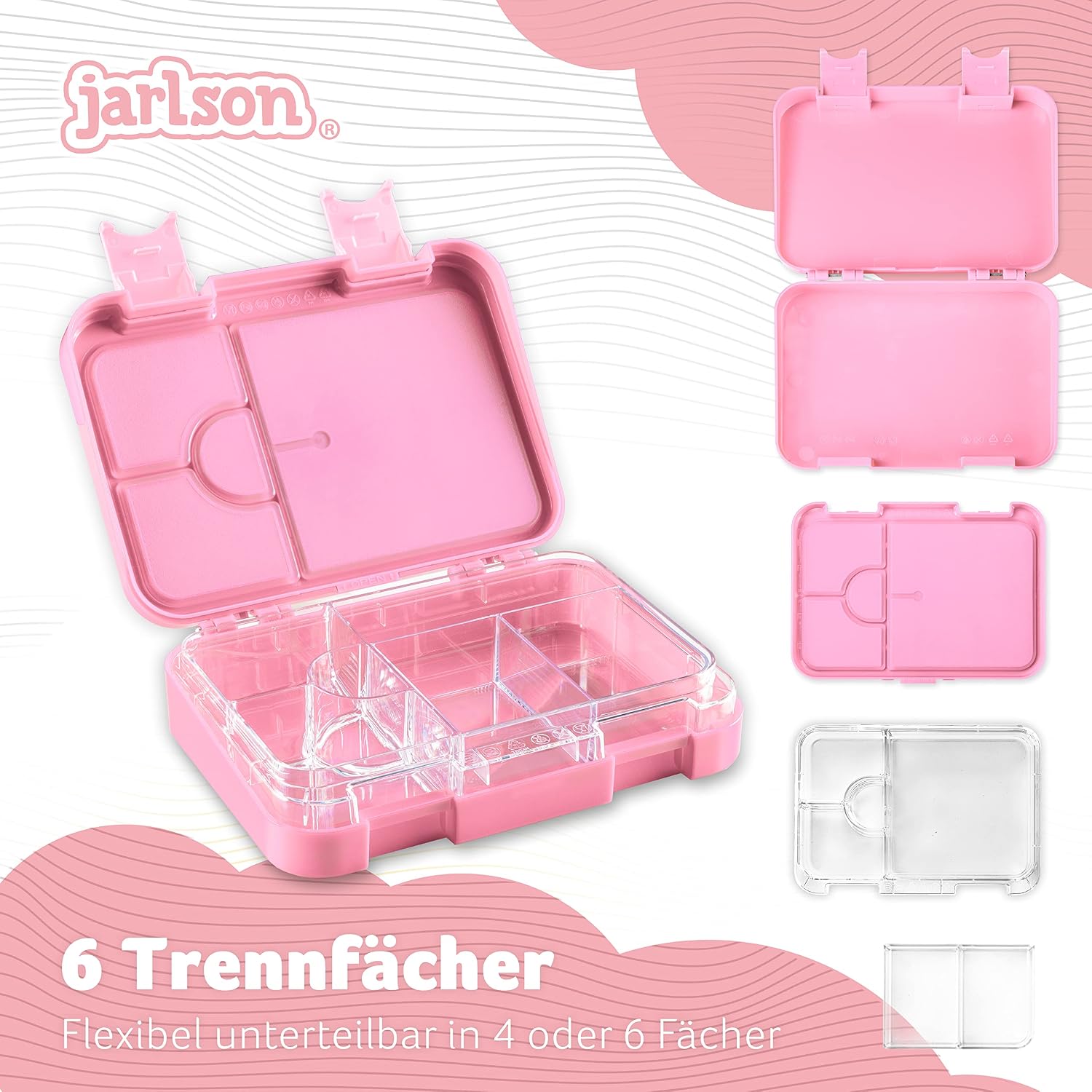 Detalle 2 de Jarlson TONI boîte à goûter 6 compartiments 🍱