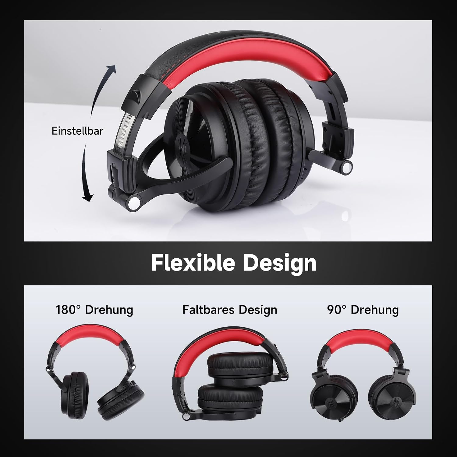 Thumbnail 6 de OneOdio Bluetooth Kopfhörer Over Ear Rot