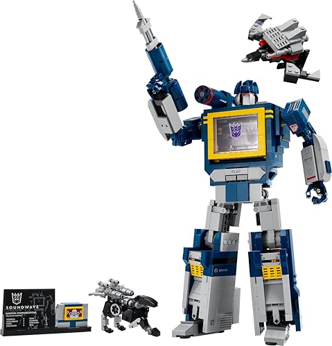 Thumbnail 8 de LEGO Icons Transformers: Soundwave 10358 — Kit di modellismo da esposizione per adulti
