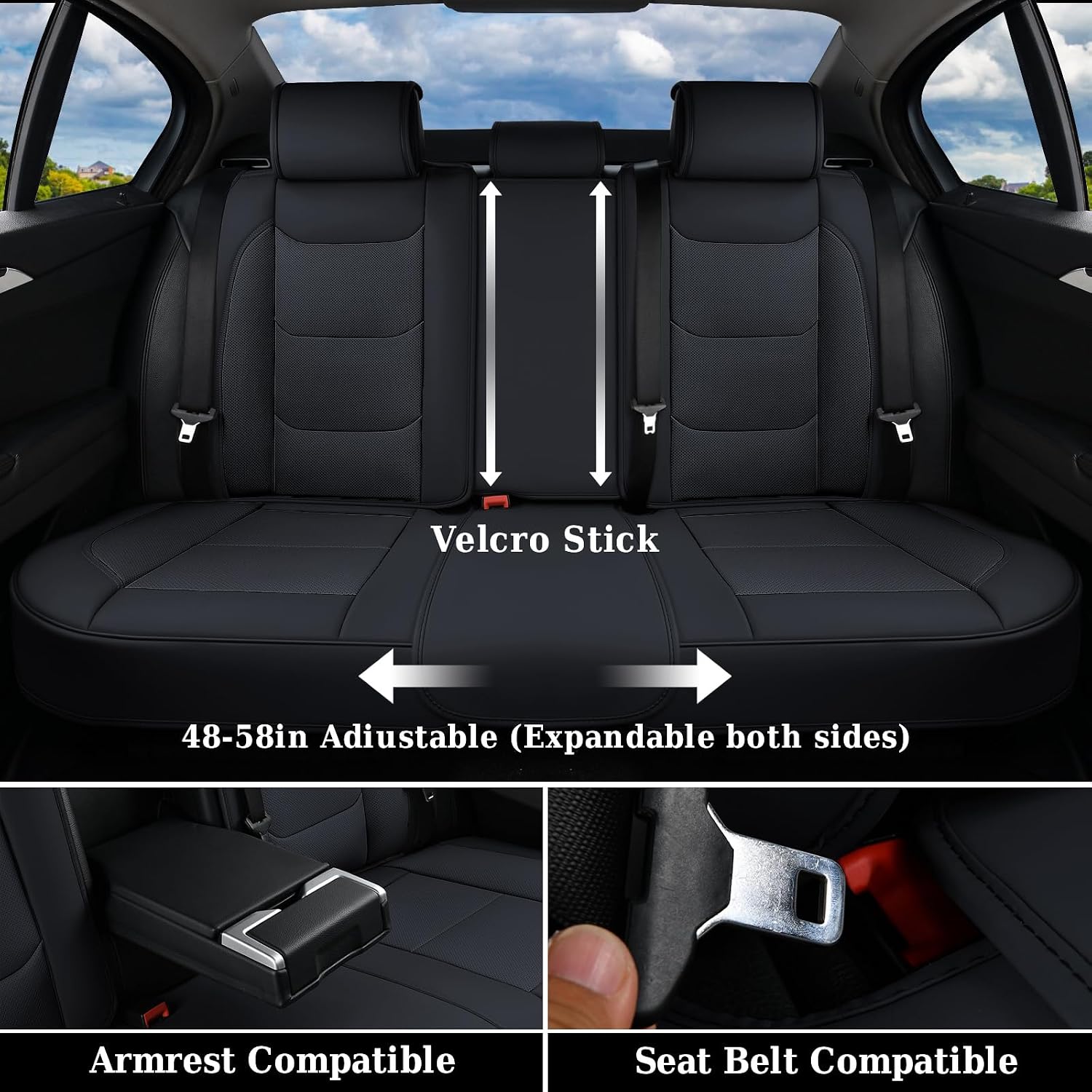 Detalle 2 de Coverado Leather Seat Covers Full Set