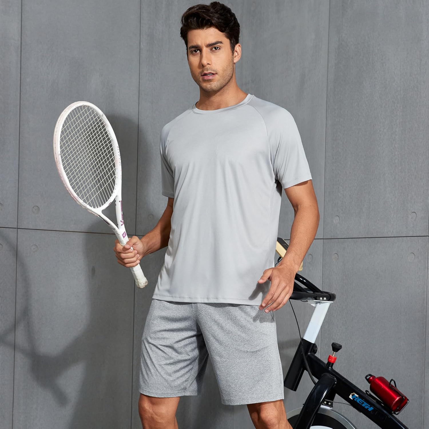 Thumbnail 1 de miijoory Men's Gym Shirts: Quick Dry Performance Short Sleeve T-Shirt Pack