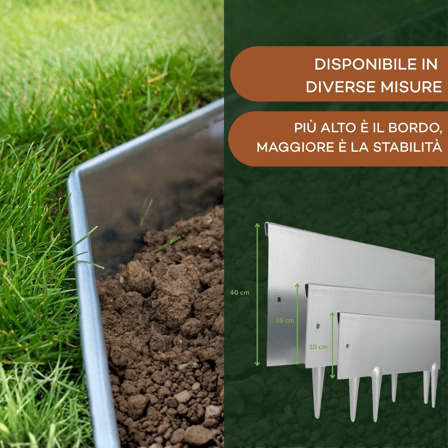 Thumbnail 6 de RoRi Cortenstahl Bordo per prato 10 m - Altezza 10 cm, arco superiore, 10 x 1 m: bordo curvato in acciaio corten per giardino