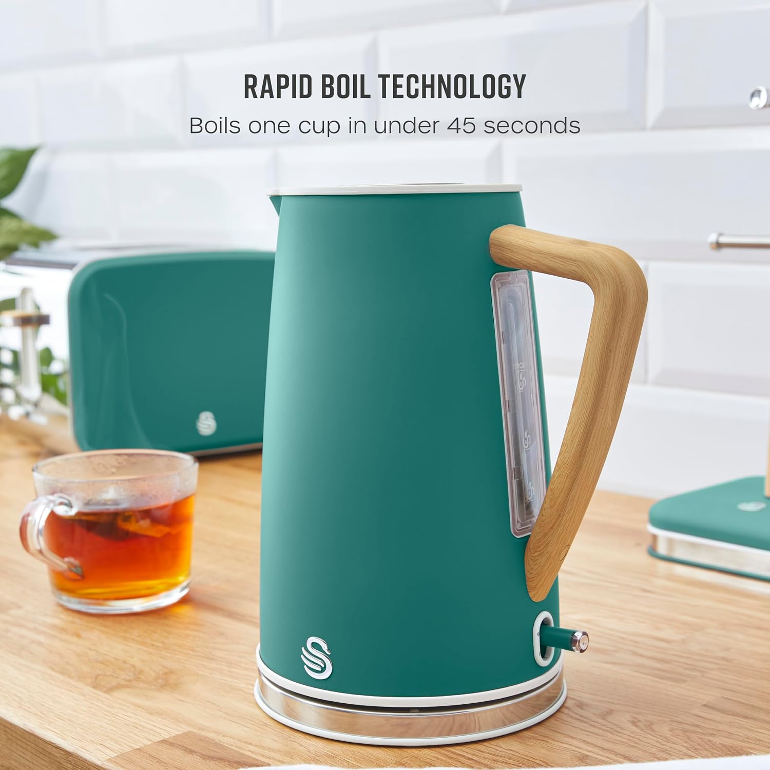 Thumbnail 2 de Swan SK14610GREN Nordic Cordless Kettle
