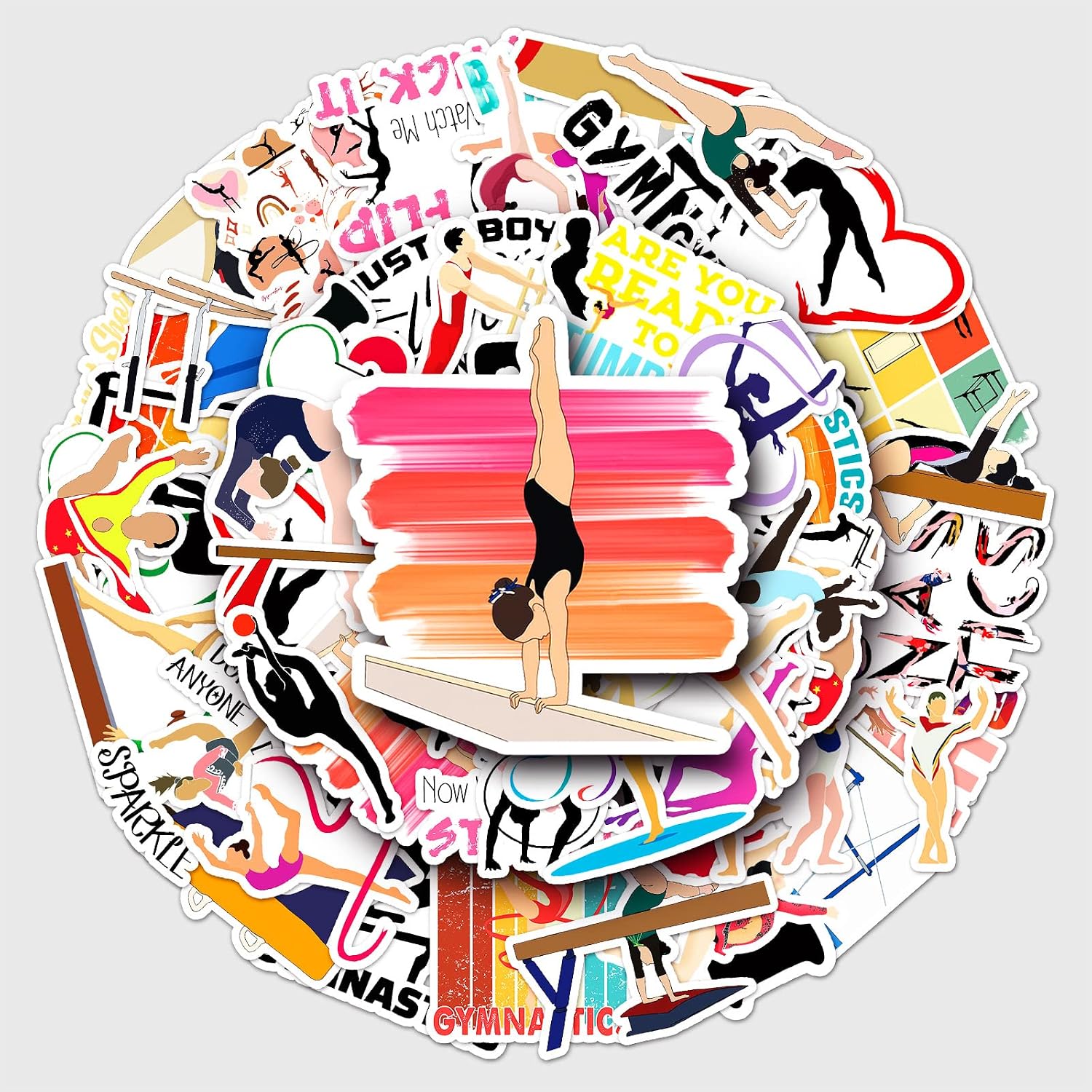 Detalle de Gymnastics stickers 50-piece set