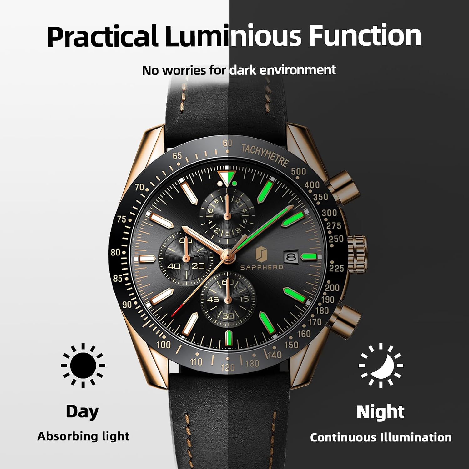 Thumbnail 6 de BENYAR BY-5140 Herren-Chronograph Uhr mit Datum