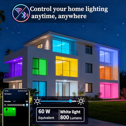 Thumbnail 6 de Oumida Bombilla LED Inteligente Wi-Fi RGB Multicolor E27 (2 uds) 9W, 806 lm