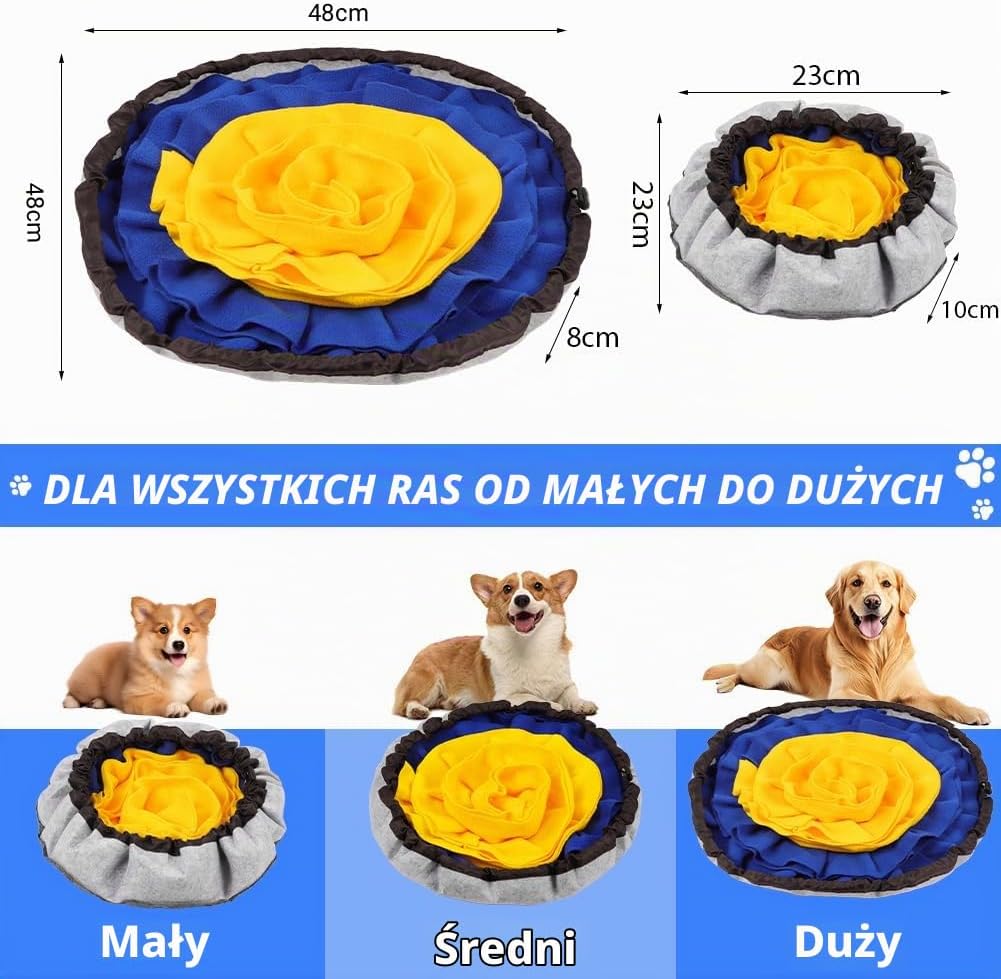 Detalle de AYESY mata węchowa dla psa 48 cm, antypoślizgowa, ze sznurkiem