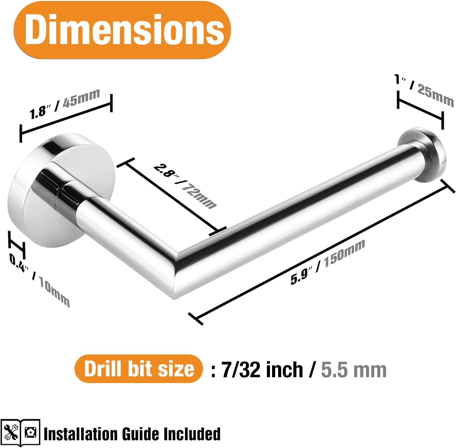 Thumbnail 2 de HITSLAM toilet roll holder wall mounted stainless steel