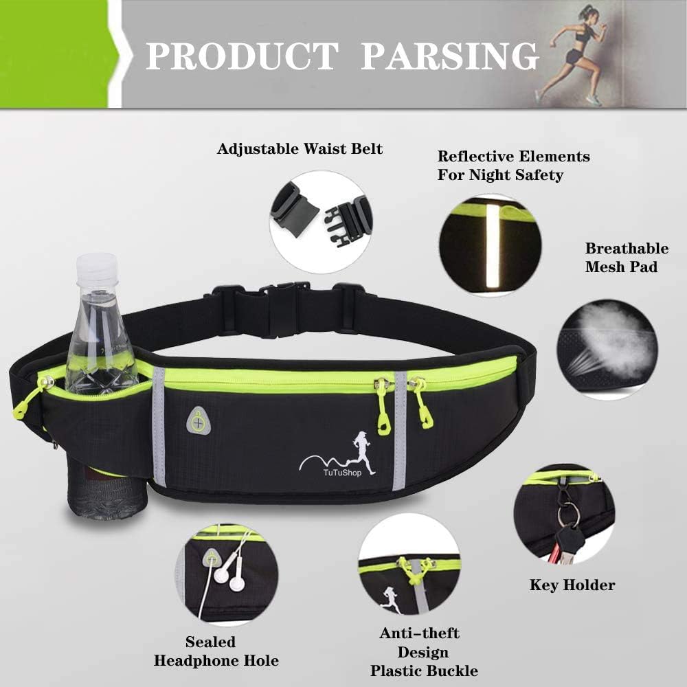 Thumbnail 2 de TuTuShop Lightweight Running Belt Adjustable Running Waist Pack with Elastic Strap