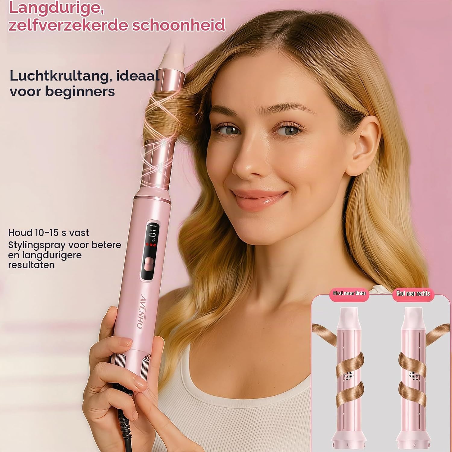 Thumbnail 2 de AVENHO WT-665 5-in-1 föhnborstel met Auto-Wrap-krullers, ionentechniek en LCD-display