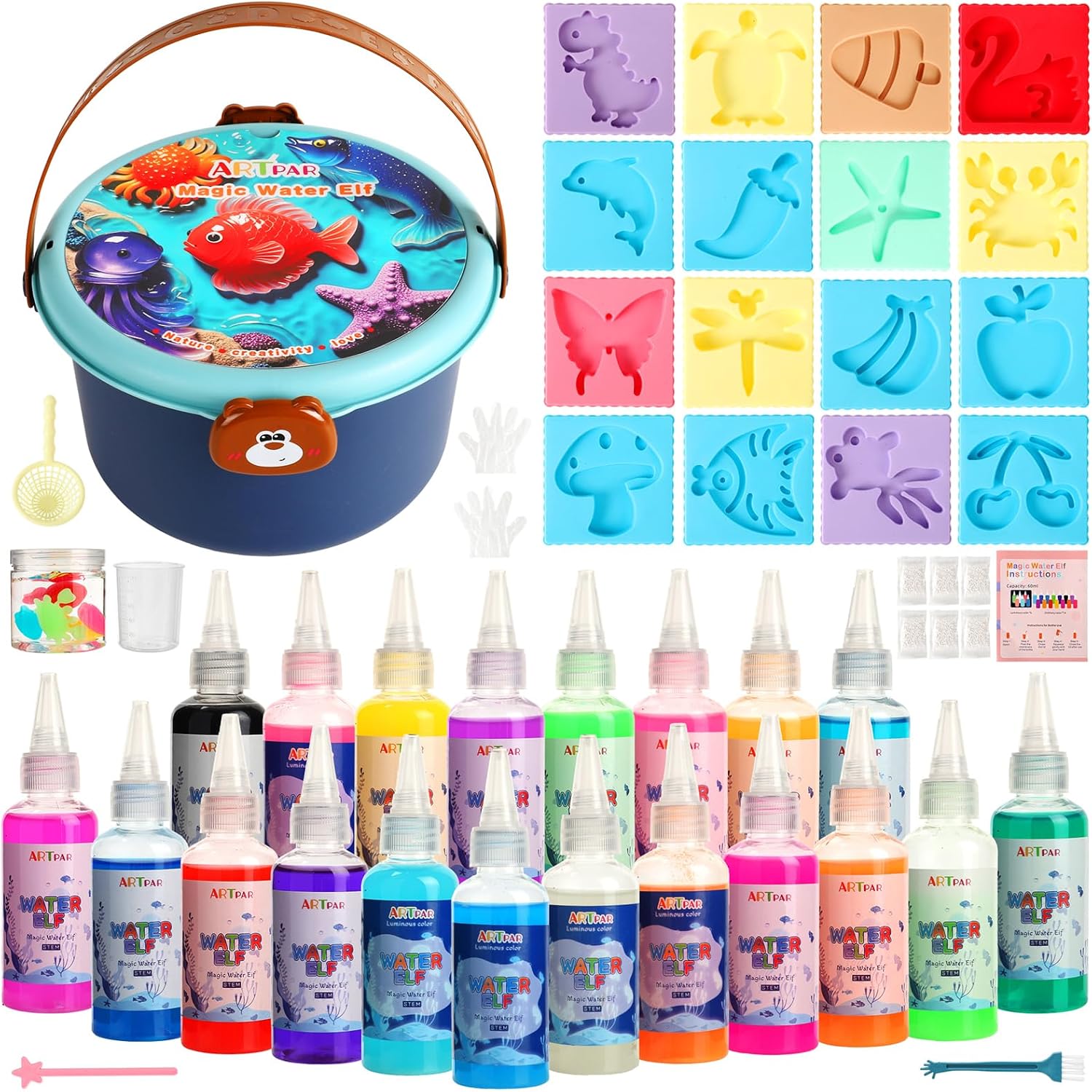 Detalle de ARTPAR Water Gel Craft Kit, 20 Colors
