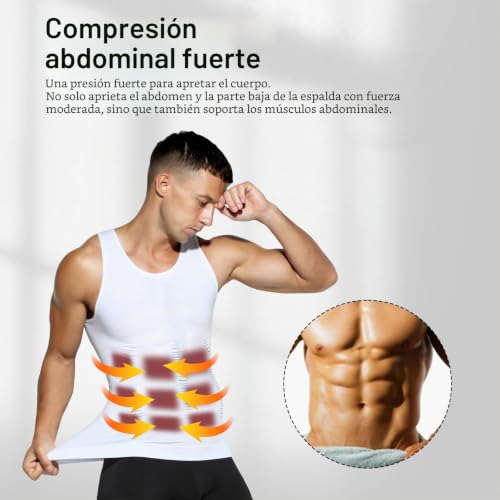Thumbnail 1 de Casey Kevin Faja Chaleco Hombre: Camiseta de Compresión Slim para Ejercicio