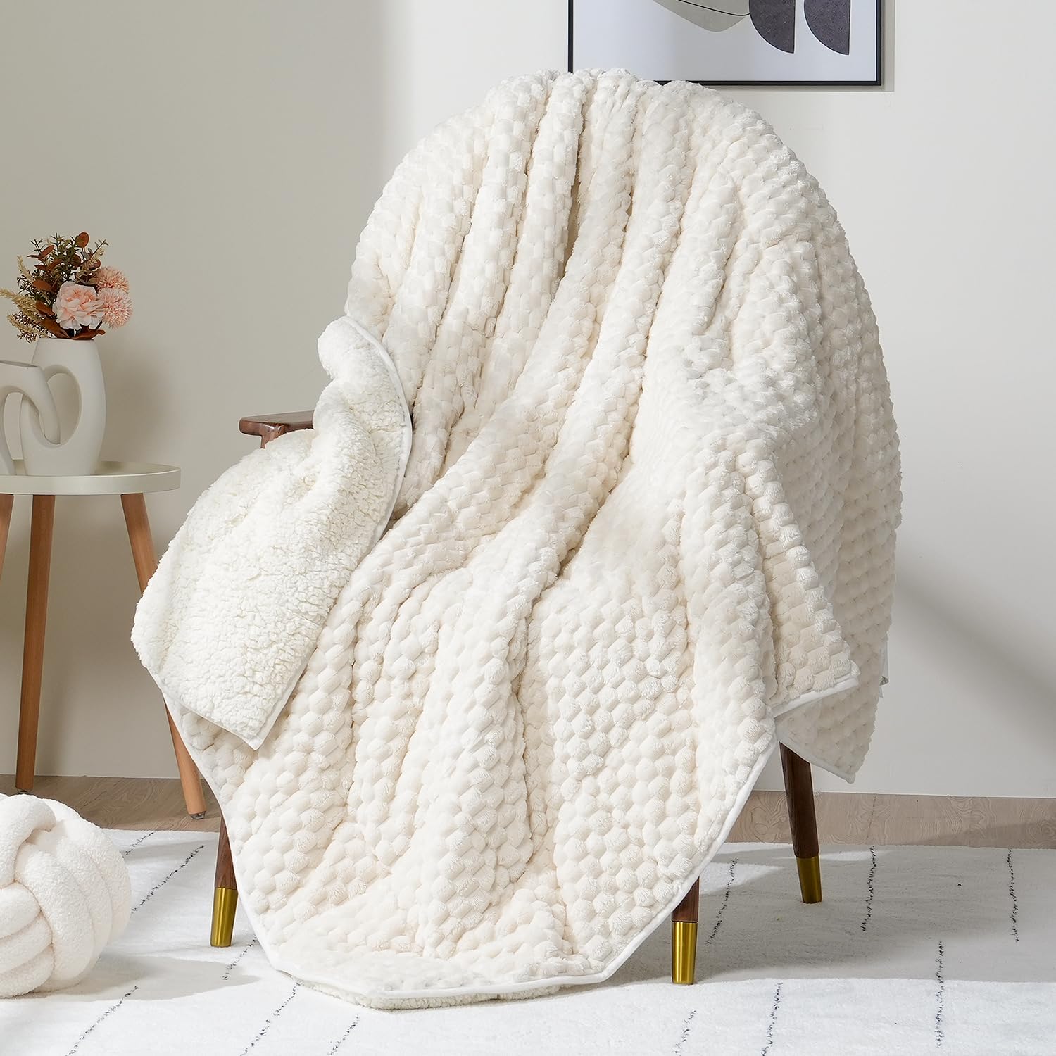 Detalle de Wemore Fleece Weighted Blanket 15 lbs