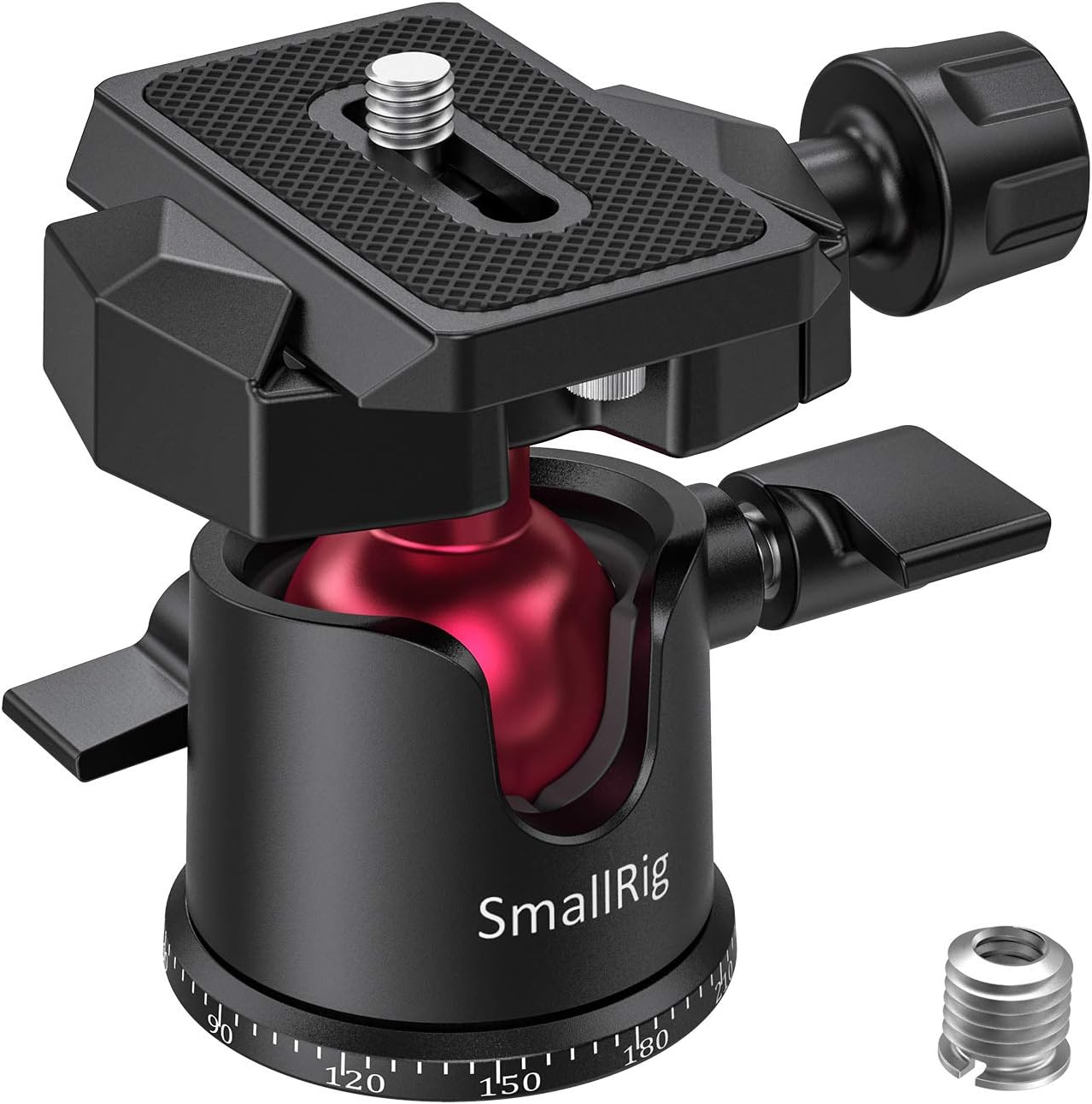 Detalle de SMALLRIG Mini-Kugelkopf 360° Panorama BUT2665 mit 1/4" Gewinde & Schnellwechselplatte
