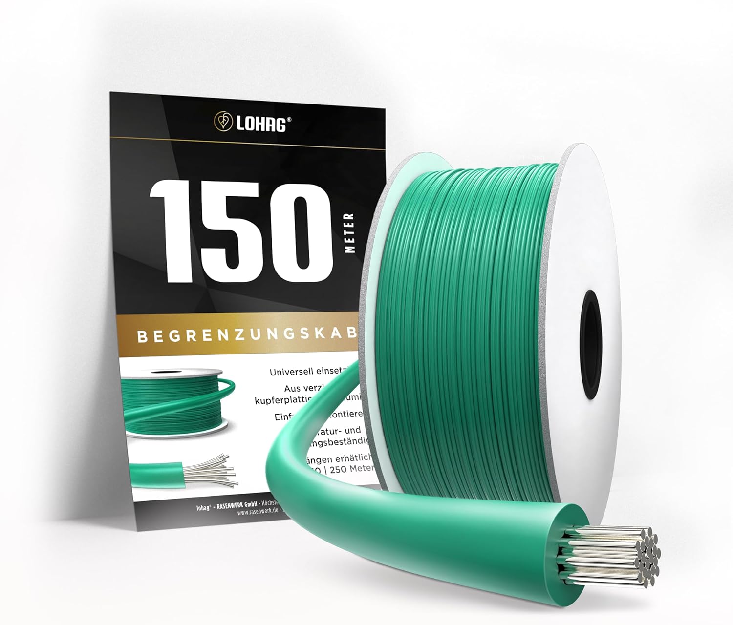lohag® 150 m Universal Begrenzungskabel für Mähroboter (2,7 mm)