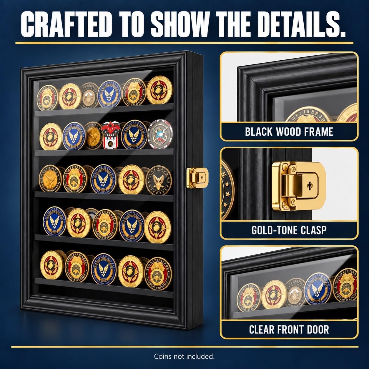 Detalle 2 de Jinchuan Military Challenge Coin Display Case Small 🪙