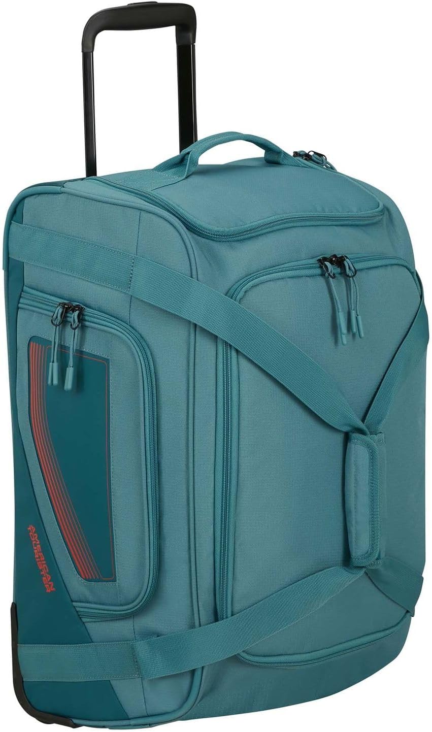 Detalle de American Tourister City Racer 55 cm 50 L borsone con ruote e scomparto scarpe, petrol