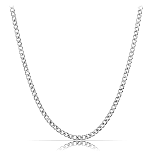 Imagen de Made by Nami Collier pour Homme en Acier Inoxydable – Chaîne à Maillons Argent Massif 60 cm en OfertitasTOP