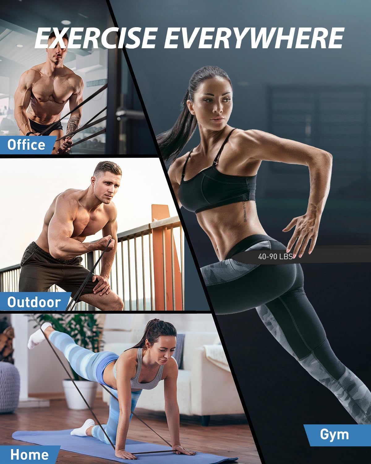 Detalle 2 de Dapofajo Silicone Resistance Bands