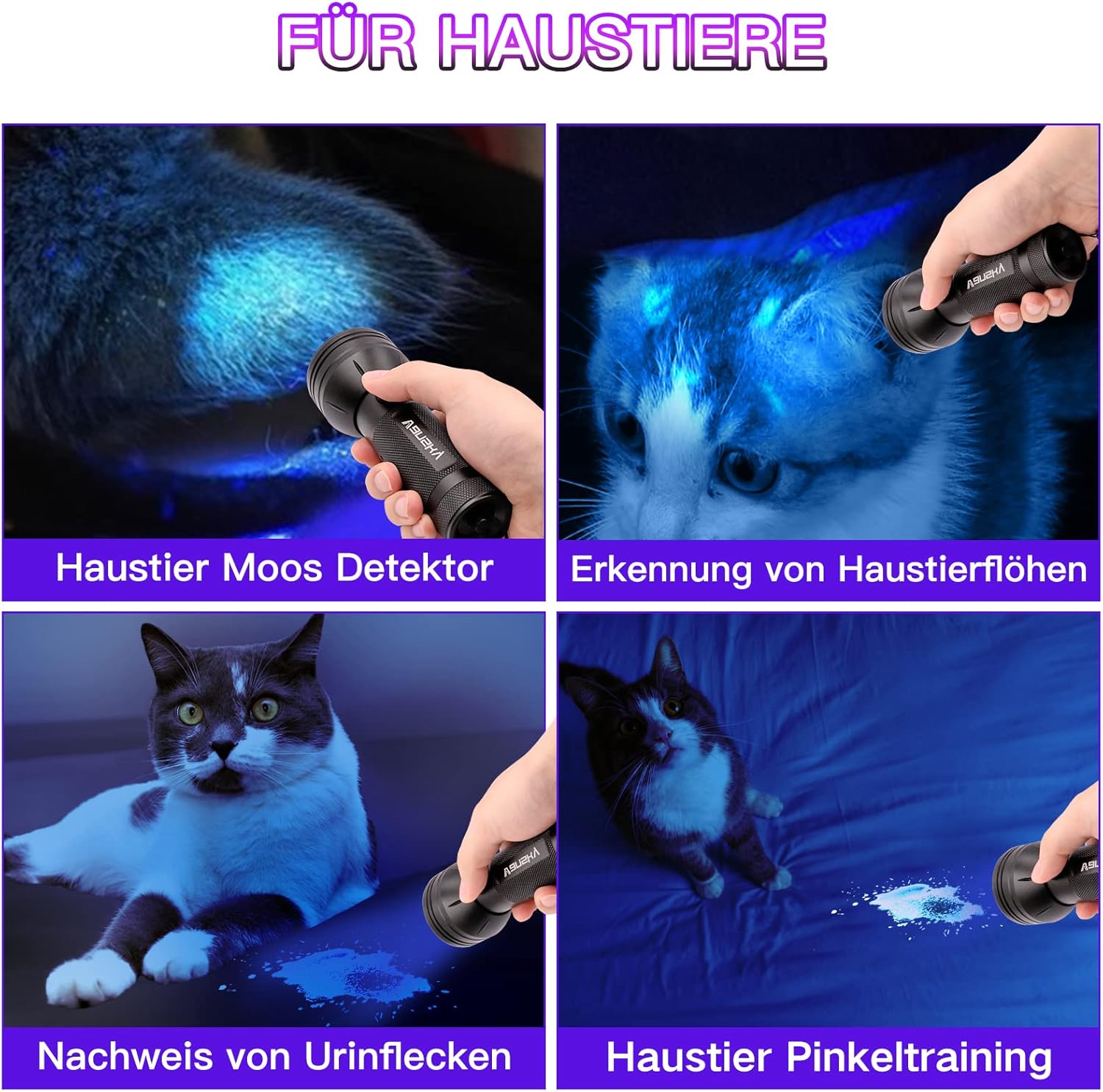 Detalle 2 de Vansky UV Schwarzlicht Taschenlampe 395nm