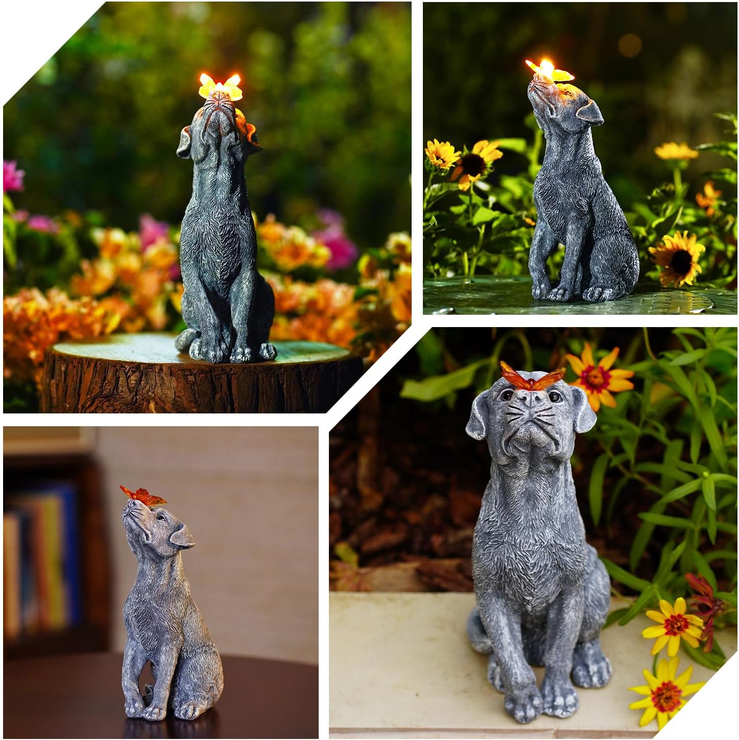 Thumbnail 6 de Yeomoo Dog Garden Ornament with Solar Butterfly