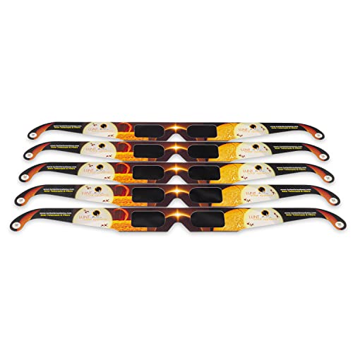 Detalle de Lunettes Éclipse Solaire – Lot de 5, ISO 12312-2 & CE, protection oculaire fiable