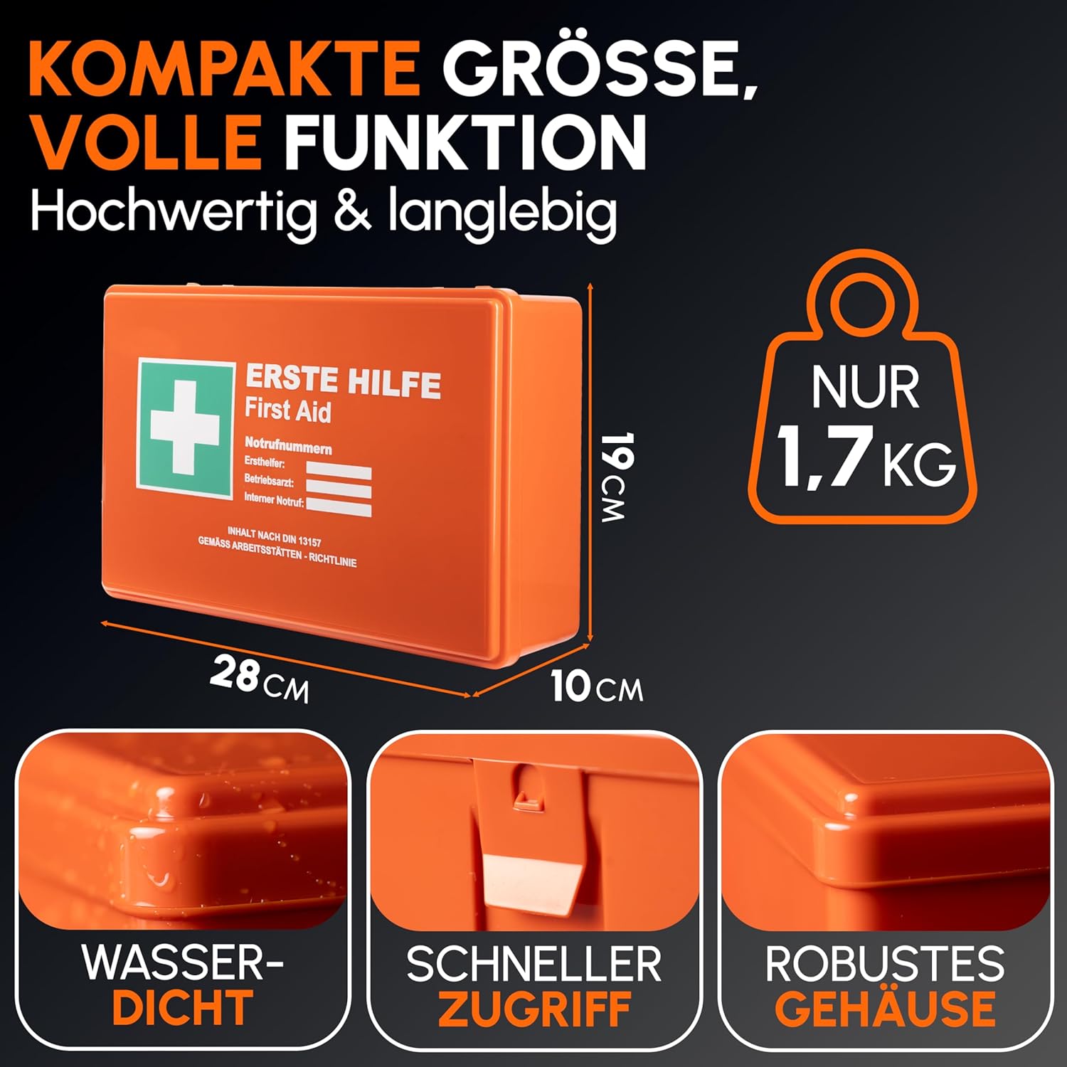 Thumbnail 6 de Erste Hilfe Kasten DIN 13157:2021 🩹