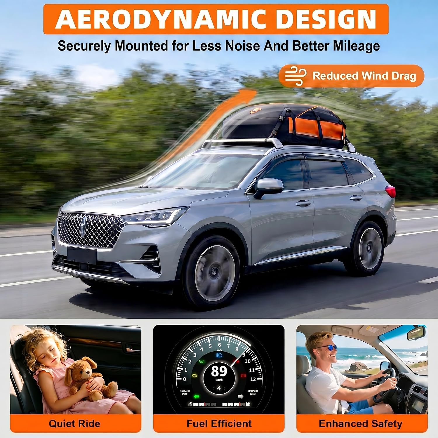 Detalle de Sailnovo Rooftop Cargo Carrier 20 Cubic Feet
