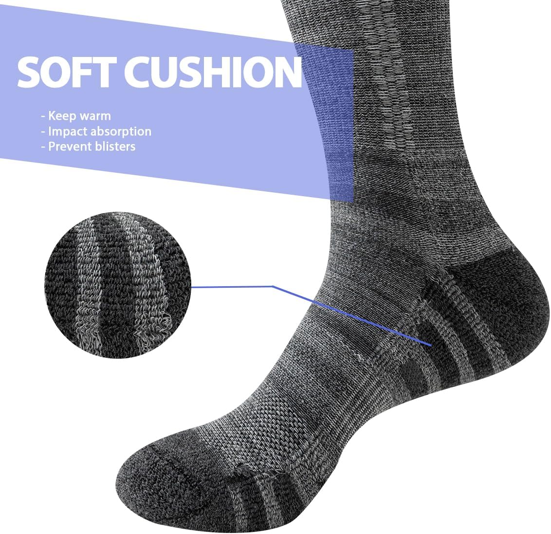 Thumbnail 4 de JOYNÉE 8 Pairs Men's Crew Athletic Cushioned Socks for Sports and Gym