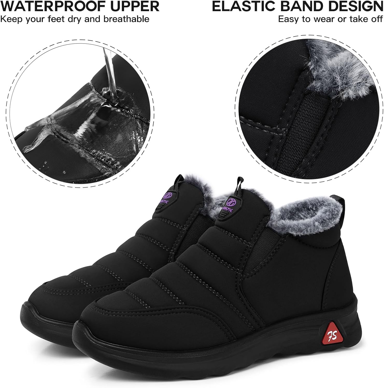 Detalle de SHIBEVER Women's Winter Boots, Size 5-12